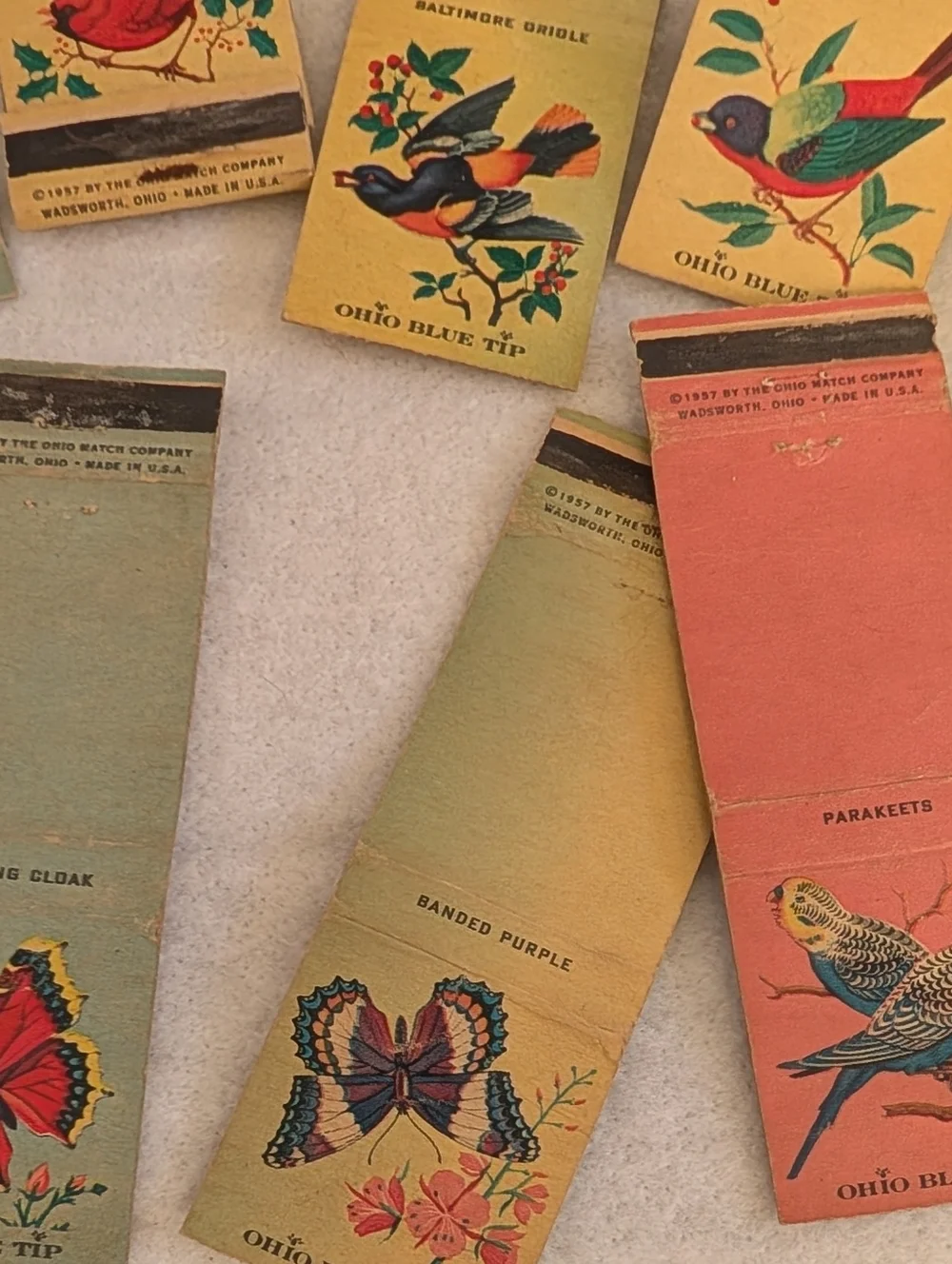 Vintage Fish,Bird & Butterfly Decorative Matchbook Lot Of 16 - Picture 5 of 5